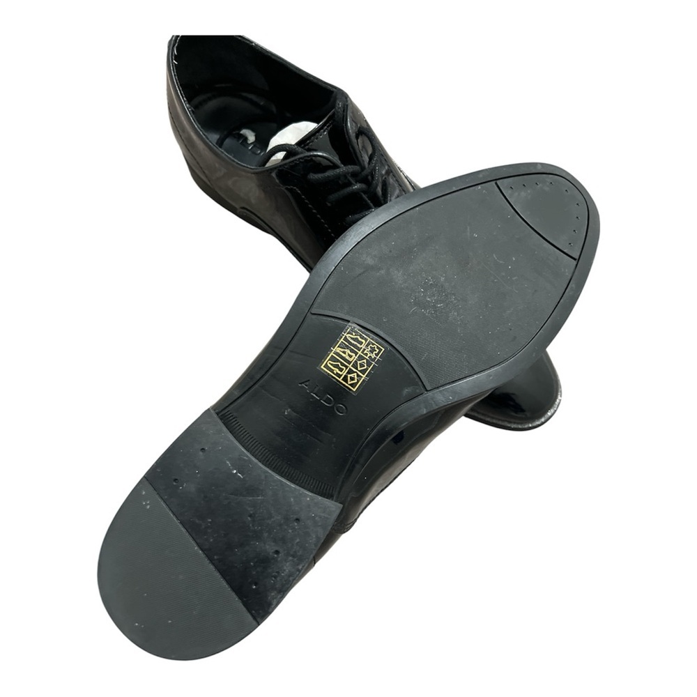 Aldo Men's Black Patent Leather Dress Oxfords - Picture 5 of 6